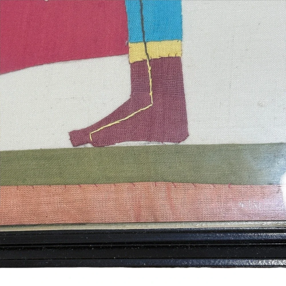 Vintage Handmade Egyptian Papyrus Framed Wall Art Horus Anubis Isis 49